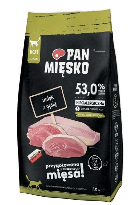 PAN MIĘSKO Indyk Z Gęsią S Dla Kota 1,6kg