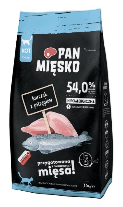 PAN MIĘSKO Kurczak Z Pstrągiem S Dla Kota 1,6kg