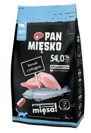 PAN MIĘSKO Kurczak Z Pstrągiem S Dla Kota 5kg