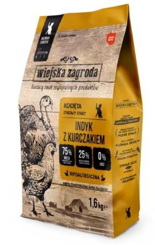 Wiejska Zagroda Indyk Z Kurczakiem Dla Kociąt 1,6kg