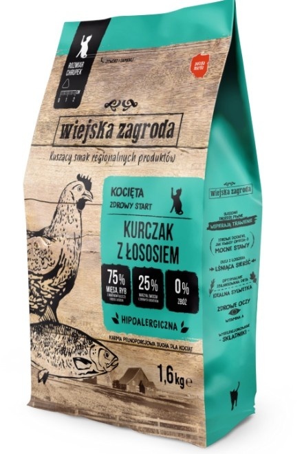 Wiejska Zagroda Kurczak Z Łososiem Dla Kociąt 1,6kg