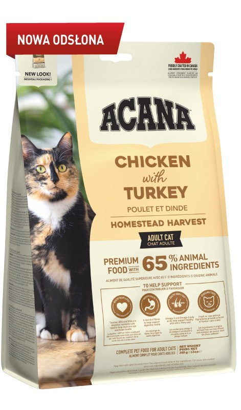 ACANA Homestead Harvest Cat 340g - sucha karma pełnoporcjowa dla kotów dorosłych