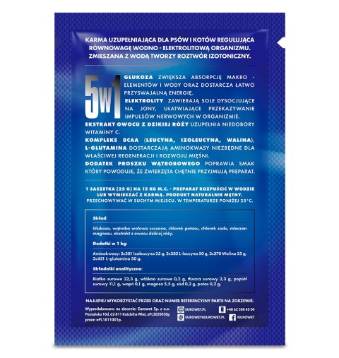 EUROWET Elektrolity dla psa i kota 25g