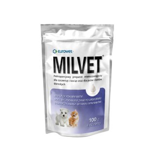 Eurowet Milvet Mleko Zastępcze Dla Młodych Psów I Kotów 100 G