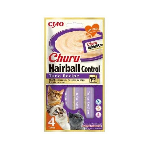 INABA Churu Hairball przysmak dla kota o smaku tuńczyka 4x14g