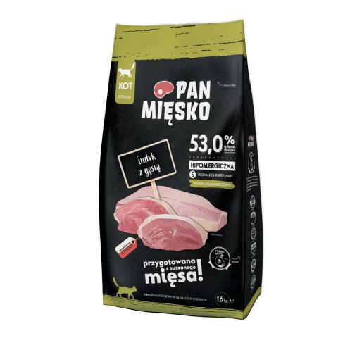 PAN MIĘSKO Sucha karma dla kota - Indyk z gęsią, 1,6 kg