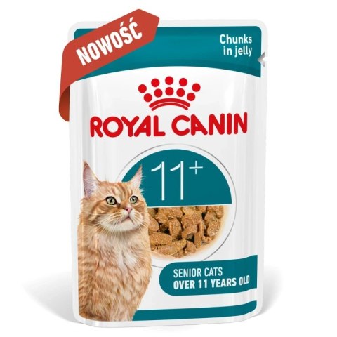 Royal Canin Senior Ageing 11+ — mokra karma w galaretce dla kotów starszych, 12 x 85 g