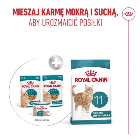 Royal Canin Senior Ageing 11+ — mokra karma w galaretce dla kotów starszych, 12 x 85 g