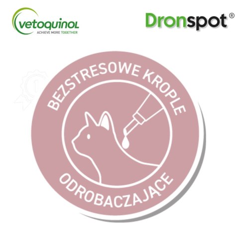 VETOQUINOL Dronspot krople odrobaczające spot-on dla dużych kotów 5-8 kg (2 x 1,12 ml)