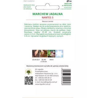 Marchew jadalna 'Nantes 3' (Nantejska) - odmiana średnio wczesna