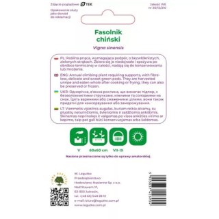 Fasolnik chiński o długich strąkach - nasiona