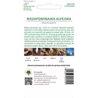 Niezapominajka alpejska różowa - nasiona