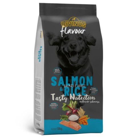 Divinus FLAVOUR DOG - łosoś z ryżem 18kg