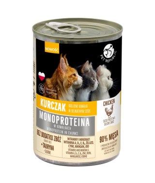 PetRepublic Monoprotein Kurczak 400g - karma monobiałkowa dla kotów