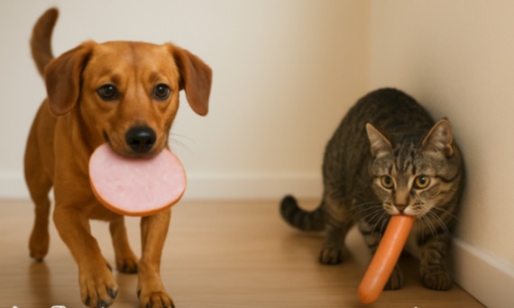 Dlaczego nie powinniśmy podawać psom i kotom parówek i wędlin dla ludzi?