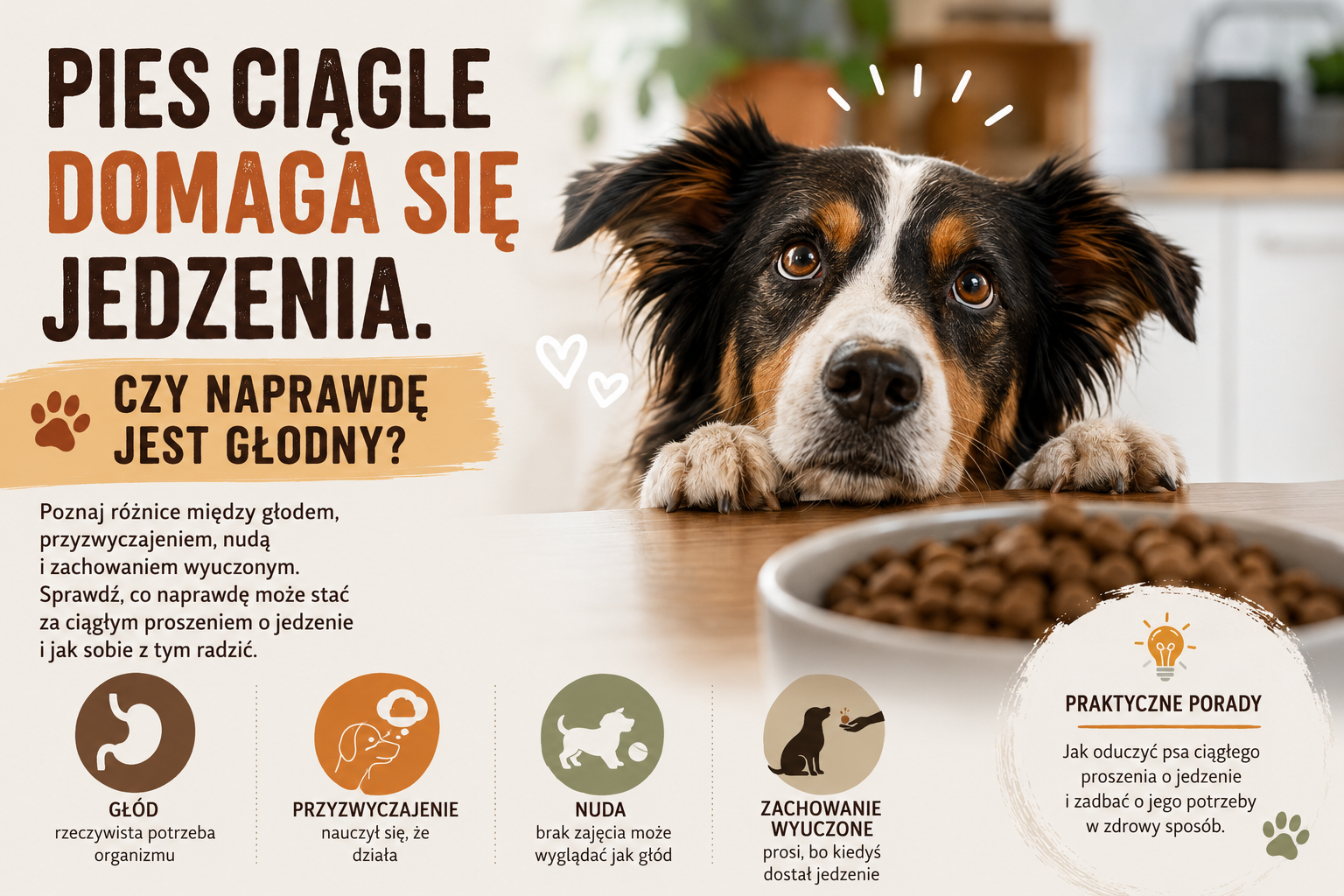 Pies ciągle domaga się jedzenia. Czy naprawdę jest głodny?