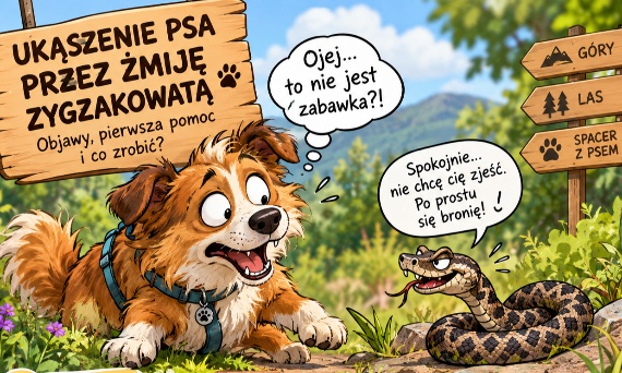 Ukąszenie psa przez żmiję zygzakowatą – objawy, pierwsza pomoc i co zrobić?